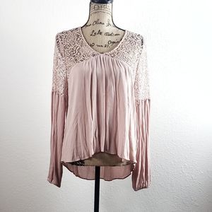 Charlotte Russe Long Sleeve Lace Top